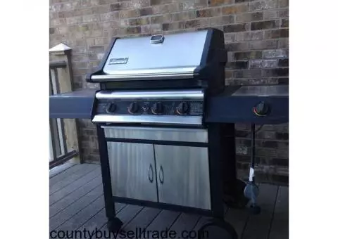 Gas Grill stainless steel 4 burner with side Kenmore Elite