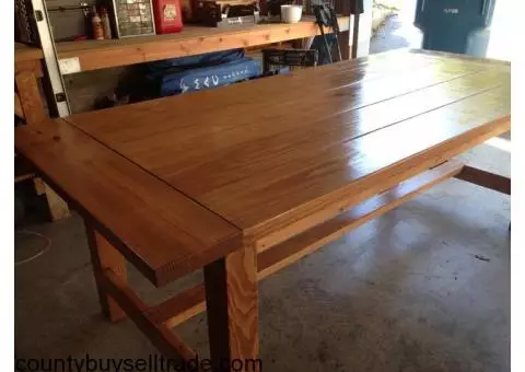 Custom Built Rustic Farmhouse Dining Table